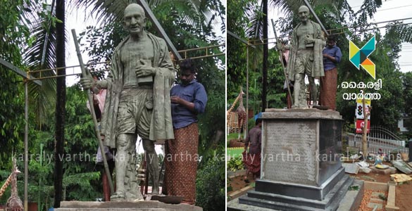 ഗാന്ധിസ്മരണയ്ക്കു മുന്നില്‍ മാന്നാനം കെ.ഈ. സ്കൂള്‍; പ്രതിമ അനാശ്ചാദനം ആഗസ്ത് 15ന്