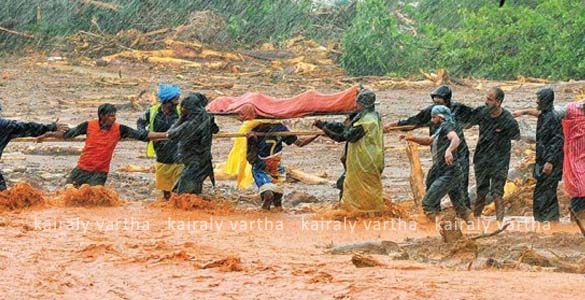 മരണമുഖത്ത് വീണ്ടും മലവെള്ളപ്പാച്ചില്‍, പുത്തുമലയിലെ രക്ഷാപ്രവര്‍ത്തനം തടസ്സപ്പെട്ടു