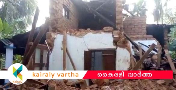 കണ്ണൂരില്‍ കനത്ത മഴയിൽ കെട്ടിടം തകർന്ന് വീണ് ഉറങ്ങിക്കിടന്ന വീട്ടമ്മ മരിച്ചു