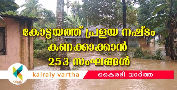 പ്രളയം: കോട്ടയം ജില്ലയില്‍ 759 ഉദ്യോഗസ്ഥര്‍ 253 ടീമുകളായി നാശനഷ്ടങ്ങള്‍ വിലയിരുത്തും