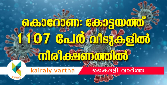 കോട്ടയത്ത് 16 സാമ്പിളുകളുകള്‍ നെഗറ്റീവ്; വീടുകളില്‍ 1107 പേര്‍ നിരീക്ഷണത്തില്‍