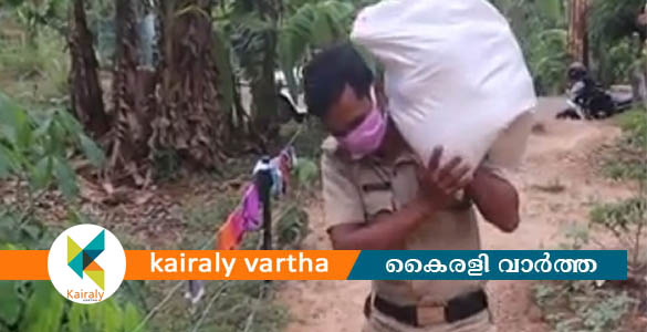 'ലാത്തി പിടിക്കാനല്ല ഭാരം ചുമക്കാനും ഞങ്ങള്‍ക്കാകും'; മാതൃകയായി കടയ്ക്കല്‍ പോലീസ്