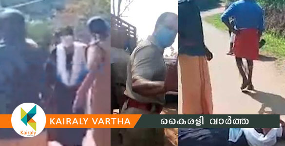 തമിഴ്നാട്ടില്‍ നിന്ന് വന്ന ലോറി തടഞ്ഞ് നാട്ടുകാർ; പൊലീസ് ജീപ്പിന് മുന്നില്‍ കിടന്ന് വനിതാ മെമ്പർ