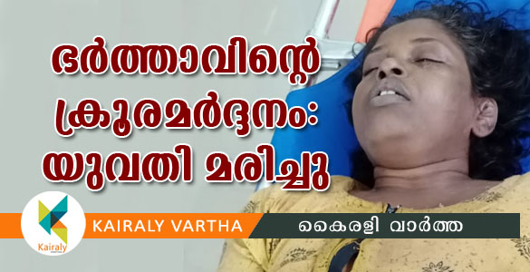 കോട്ടയം നാഗമ്പടത്ത് ഭര്‍ത്താവിന്‍റെ ക്രൂരമര്‍ദ്ദനത്തിന് ഇരയായ യുവതിക്ക് ദാരുണാന്ത്യം