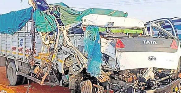 മ​ധ്യ​പ്ര​ദേ​ശി​ലെ ബാ​ണ്ട​യി​ൽ വാ​ഹ​നാ​പ​ക​ട​ത്തി​ല്‍ അ​ഞ്ച് കു​ടി​യേ​റ്റ തൊ​ഴി​ലാ​ളി​ക​ള്‍ മ​രി​ച്ചു