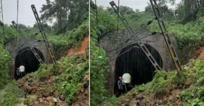 കോ​ട്ട​യ​ത്ത് റെ​യി​ൽ​വേ ട്രാ​ക്കി​ലേ​ക്ക് മ​ണ്ണി​ടി​ഞ്ഞു വീ​ണു; ട്രയിൻ ഗതാഗതം സ്തംഭിച്ചു