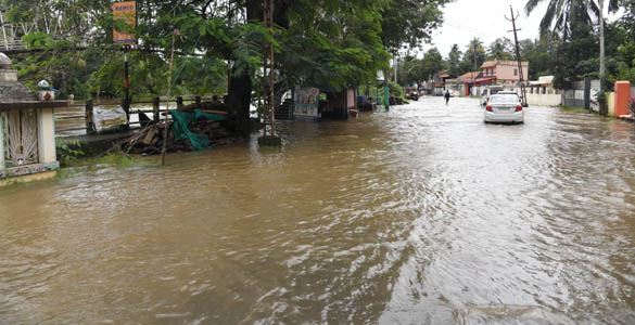 കോട്ടയം ജില്ലയിൽ മഴയ്ക്ക് നേരിയ ശമനം; പാലായിൽ വെള്ളമിറങ്ങി, കോട്ടയത്ത് പൊങ്ങി