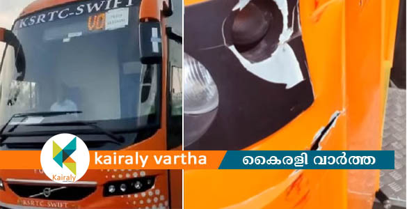 കന്നിയാത്രയിൽ വീണ്ടും അപകടം: കെ സ്വിഫ്റ്റ് ആഡംബര ബസ് മലപ്പുറത്ത്‌ അപകടത്തില്‍ പെട്ടു