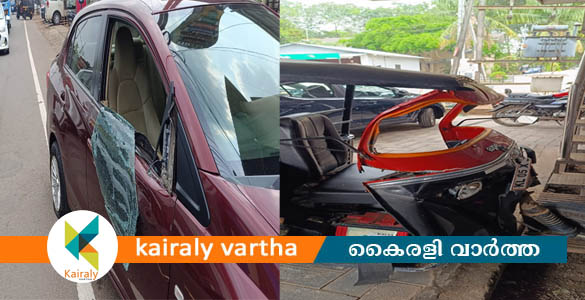 ഏറ്റുമാനൂര്‍  നൂറ്റൊന്നുകവലയില്‍ 5 വാഹനങ്ങള്‍ കൂട്ടിയിടിച്ചു; ഒട്ടേറെപേര്‍ക്ക് പരിക്ക്