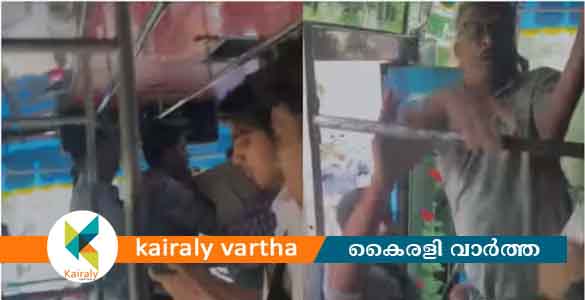 മലപ്പുറത്ത് വിദ്യാർഥികളെ കയറ്റാതെ സ്വകാര്യബസ്; വിലങ്ങിട്ട് രക്ഷിതാവ്