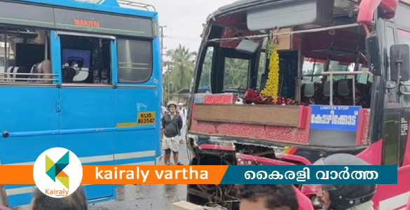 മലപ്പുറത്ത് ബസുകൾ കൂട്ടിയിടിച്ച് നിരവധി പേർക്ക് പരിക്ക്; ഒരാളുടെ നില ഗുരുതരം