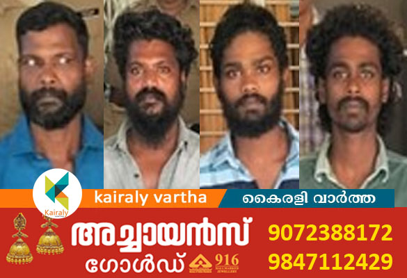 റോഡുപണിക്കായി സൂക്ഷിച്ച ഇരുമ്പ് സാമഗ്രികള്‍ മോഷ്ടിച്ച 4 ചങ്ങനാശ്ശേരി സ്വദേശികള്‍ അറസ്റ്റില്‍