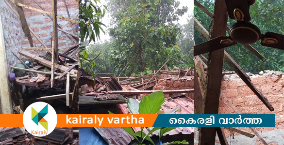 കനത്ത മഴ: പത്തനംതിട്ടയിൽ വീട് പൂർണമായി തകർന്ന് വീണു; ഒരാള്‍ക്ക് പരിക്ക്