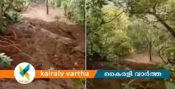 ഇടുക്കി നെടുങ്കണ്ടത്ത് ഉരുള്‍പൊട്ടല്‍; കൃഷിയിടം ഒലിച്ചു പോയി