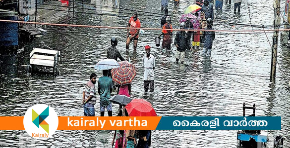 ചെന്നൈയിലെ കനത്ത മഴയ്ക്ക് നേരിയ ശമനം; വെള്ളക്കെട്ട് തുടരുന്നു