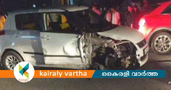കോട്ടയത്ത് മദ്യലഹരിയിൽ യുവാവ് ഓടിച്ച കാർ ലോറിയുമായി കൂട്ടിയിടിച്ചു