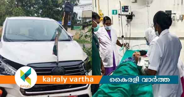 ആരോ​ഗ്യമന്ത്രി വീണ ജോർജിന്‍റെ വാഹനം മലപ്പുറത്ത് അപകടത്തിൽപെട്ടു; മന്ത്രിക്ക് ചെറിയ പരിക്ക്