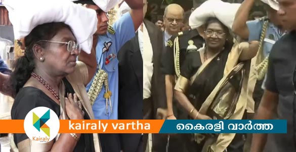 ഇരുമുടിക്കെട്ടുമായി പതിനെട്ടാംപടി ചവിട്ടി; സന്നിധാനത്തെത്തി അയ്യനെ വണങ്ങി ദ്രൗപദി മുര്‍മു