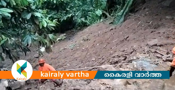 കോലാഹലമേട്ടിൽ വീടിന് മുകളിലേക്ക് മണ്ണിടിഞ്ഞു വീണു; ഒരാൾ മരിച്ചു
