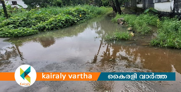 കണ്ണടച്ച് പഞ്ചായത്ത് അധികൃതര്&zwj;; വെള്ളക്കെട്ടില്&zwj;നിന്ന് മോചനമില്ലാതെ ഒരു കുടുംബം