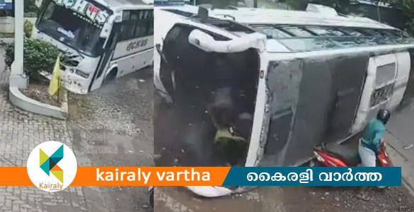 കൂത്താട്ടുകുളത്ത് ടൂറിസ്റ്റ് ബസ് മറിഞ്ഞ് 35 പേർക്ക് പരിക്ക്