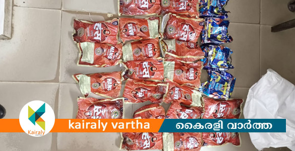 ചങ്ങനാശ്ശേരിയിൽ നിരോധിത പുകയില ഉൽപ്പന്നങ്ങൾ പിടികൂടി; യുവതിക്കെതിരെ കേസ്